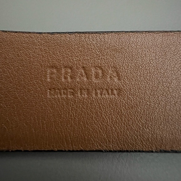 PRADA Studded Leather Belt – Silver Buckle - Picture 9 of 11